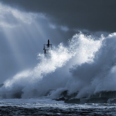 tempête en mer